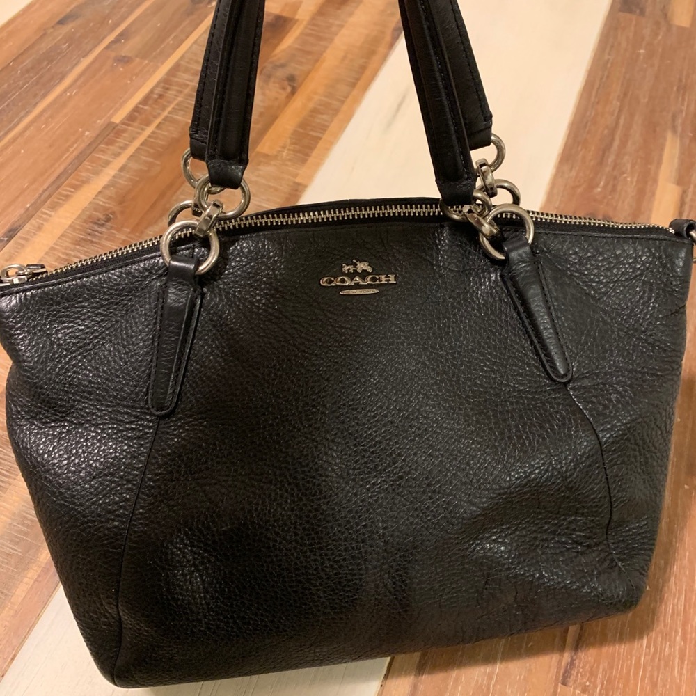 Coach leather handbag black
